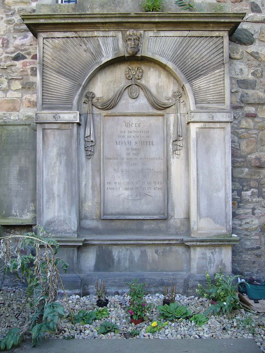 Adam Smith's grave in the Canongate Kirkyard, Edinburgh