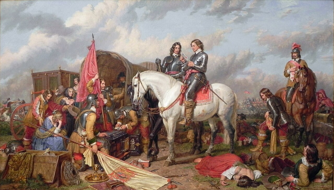 Cromwell at the Battle of Naseby, painted by Charles Landseer