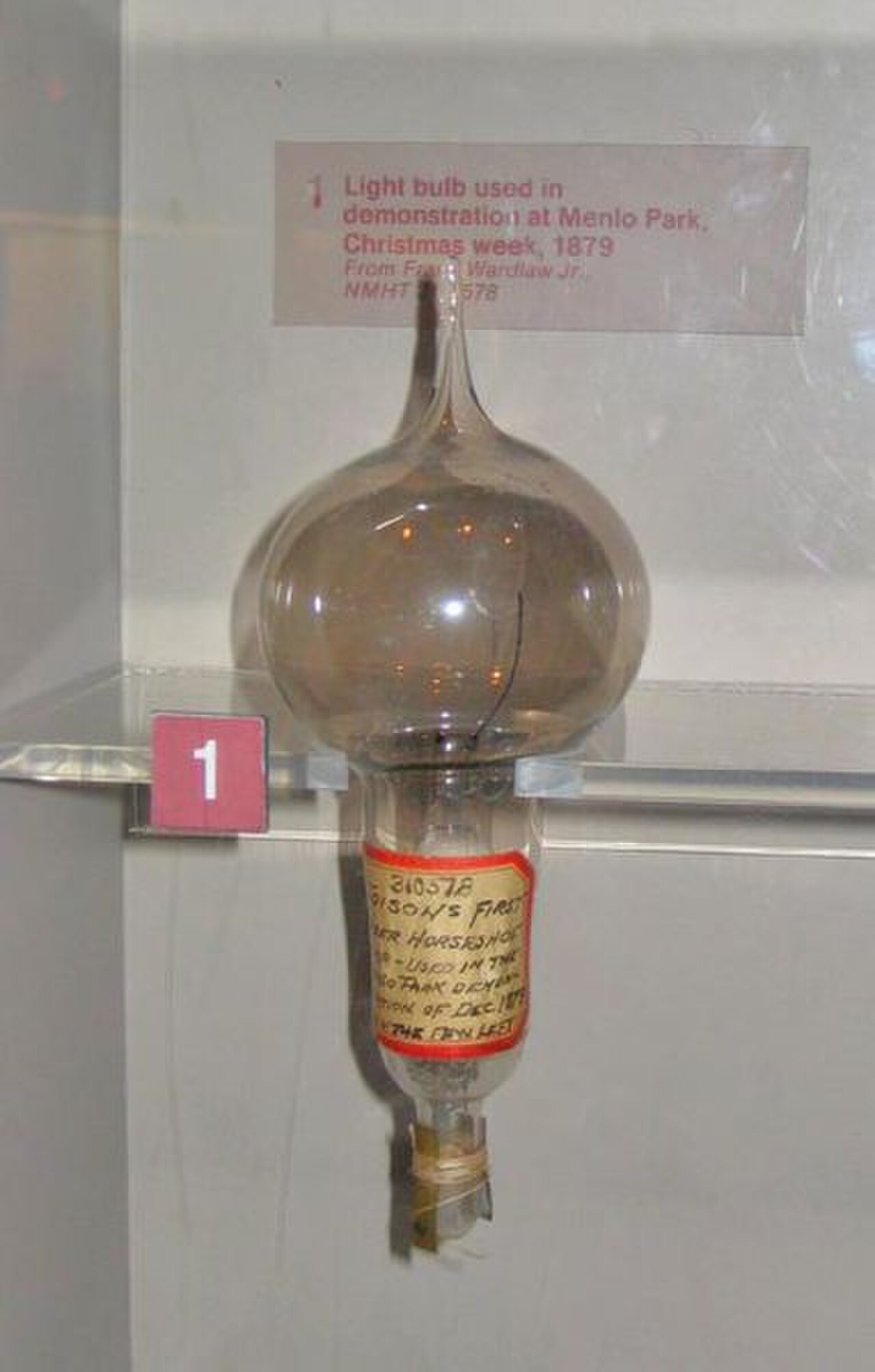 An Edison incandescent lamp