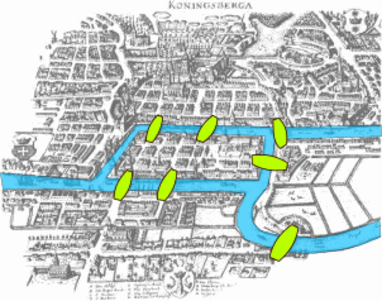 The seven bridges of Königsberg, the problem that founded graph theory