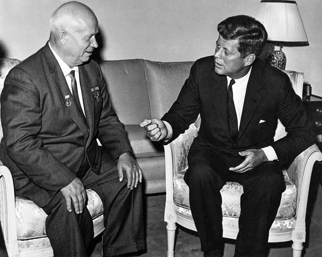 Kennedy and Khrushchev meeting in Vienna, 1961