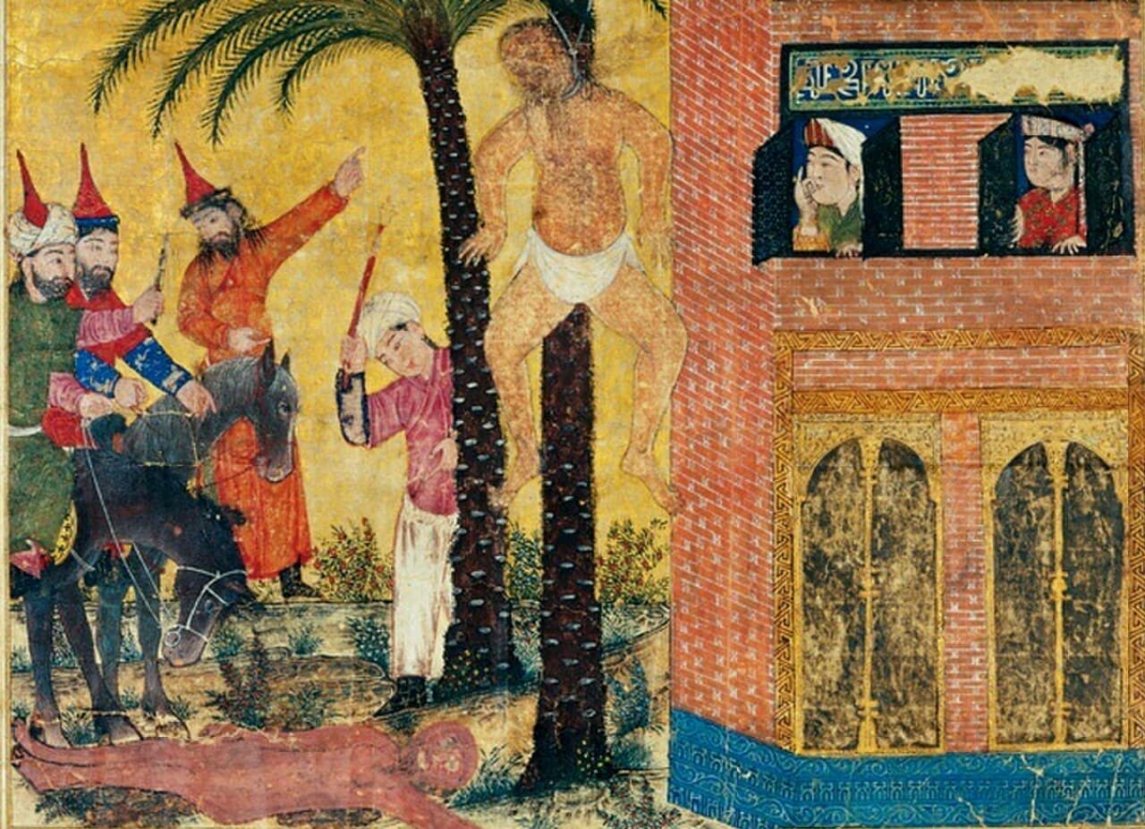The death of Mani, from a Persian manuscript
