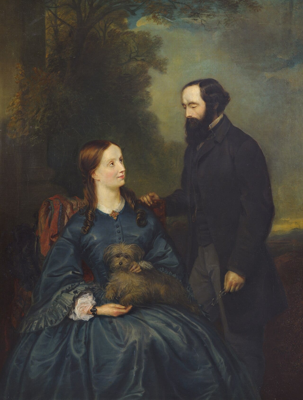 Maxwell and his wife Katherine, sketched by Jemima Blackburn