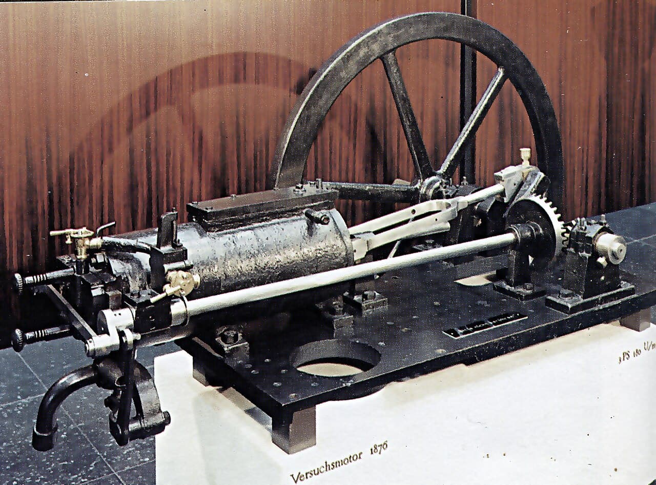 Otto's experimental four-stroke engine