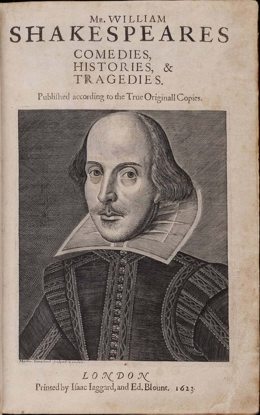 Title page of the First Folio, 1623
