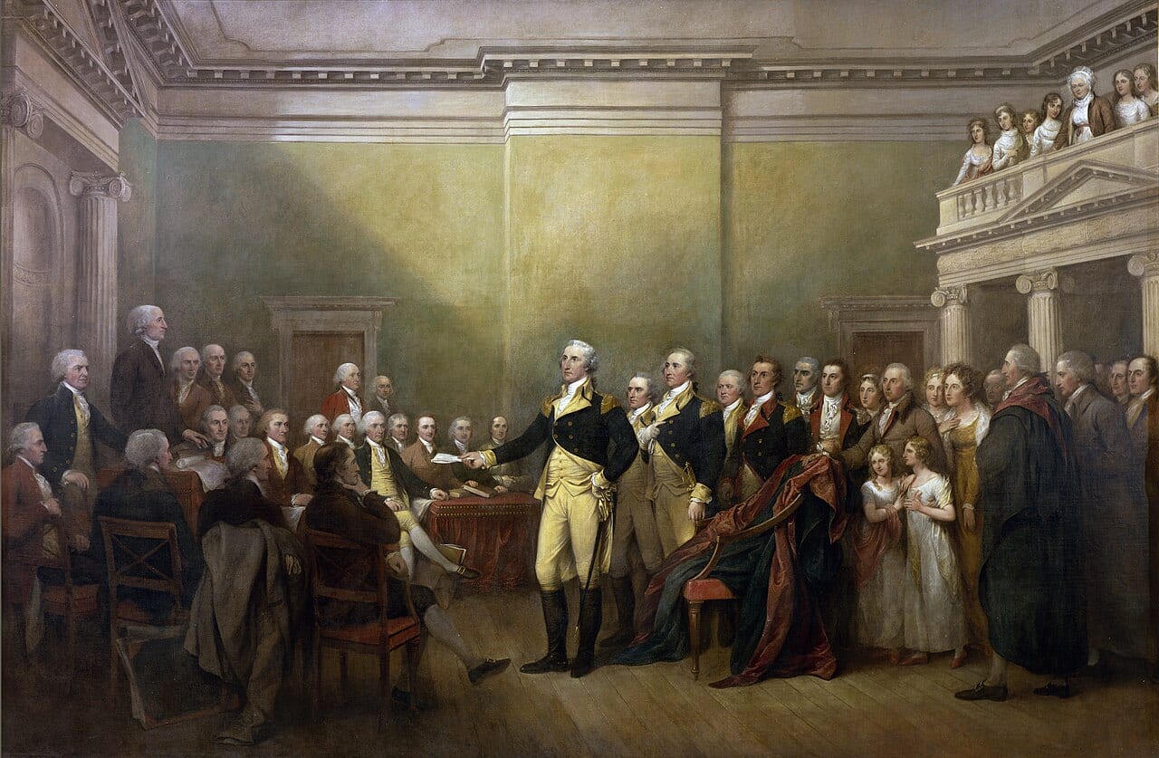 General George Washington resigning his commission, 1783