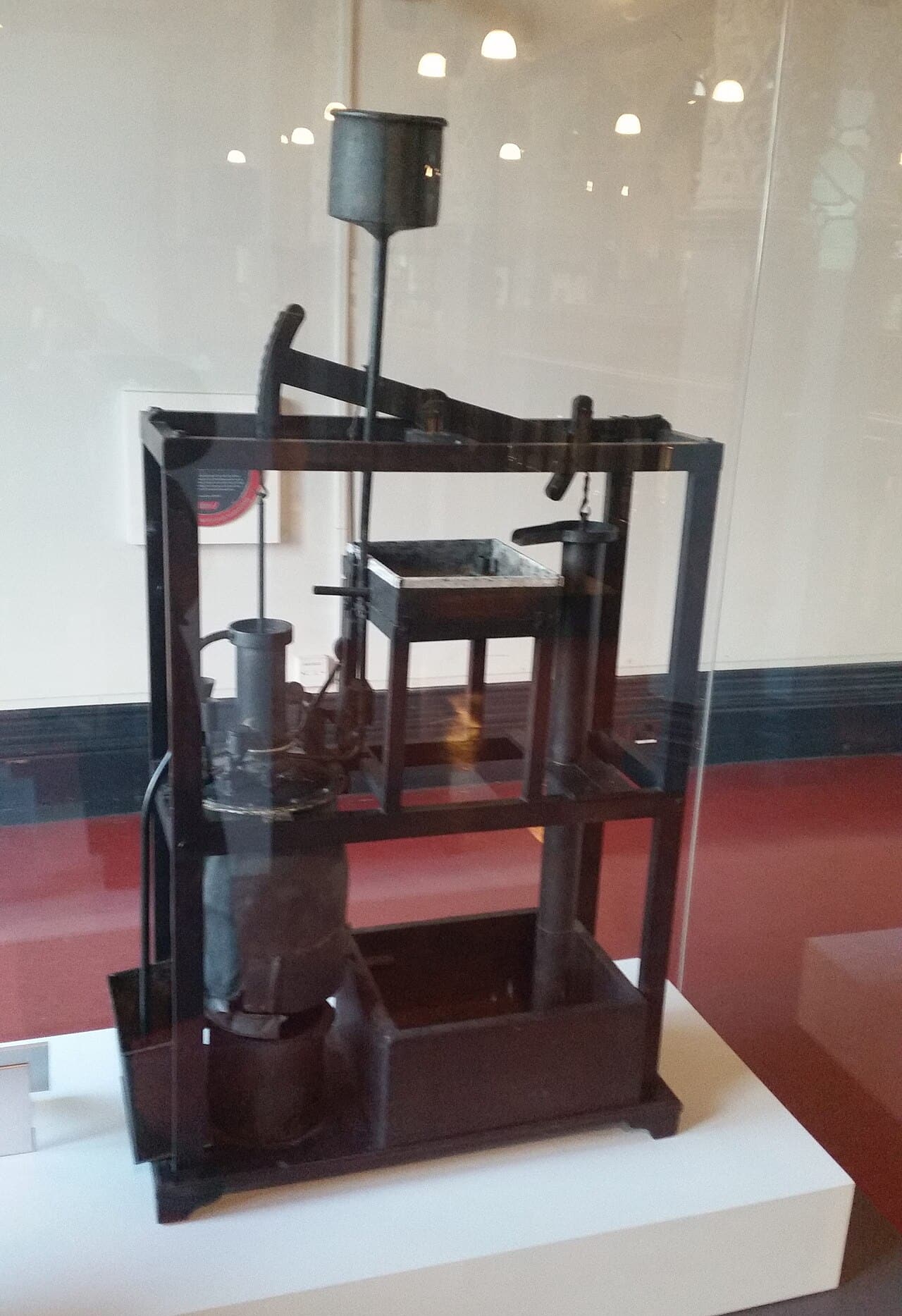 A model Newcomen atmospheric engine of the type Watt was asked to repair