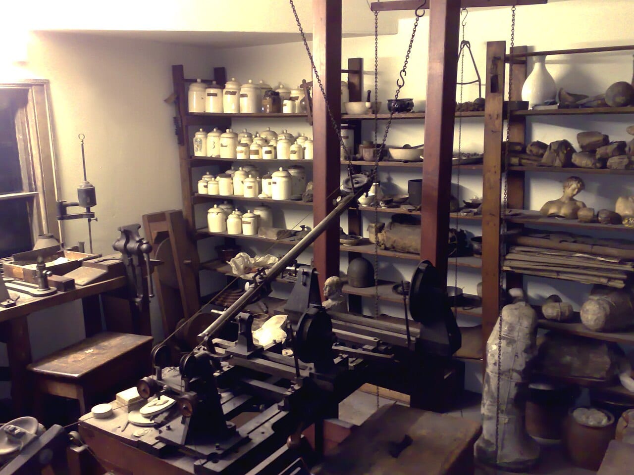 James Watt's workshop, preserved as he left it