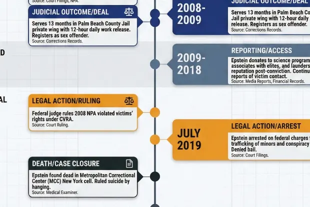 The Timeline of Impunity: Jeffrey Epstein